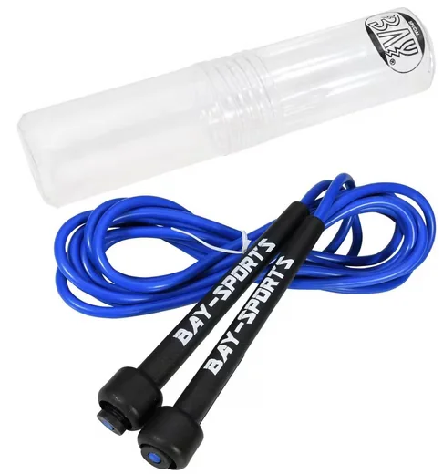 BAY-SPORTS Springseil High Speed Nylon blau stufenlos verstellbar