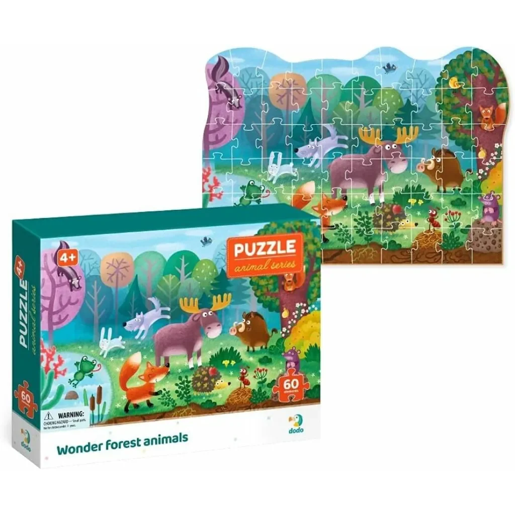 DODO Kinderpuzzle Tiere Seltsame Waldtiere 60 Teile