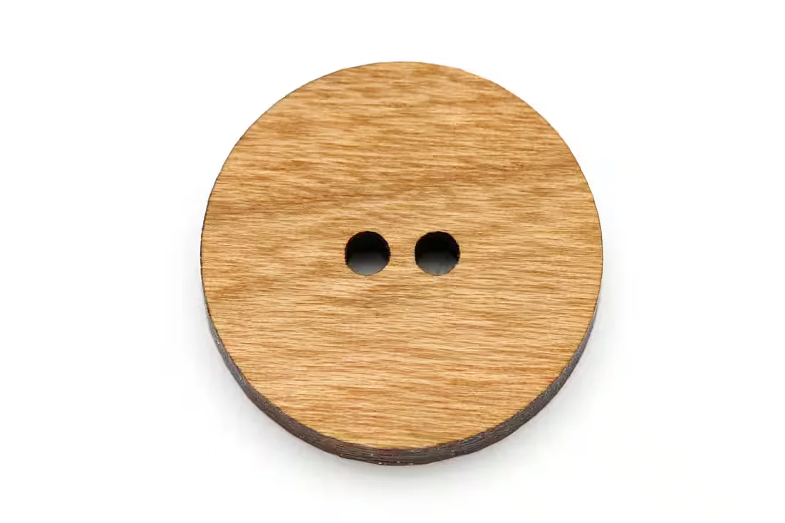 NATURSCHATULLE Holzknöpfe Natur 12 bis 30 mm 25 Stück 2 Loch