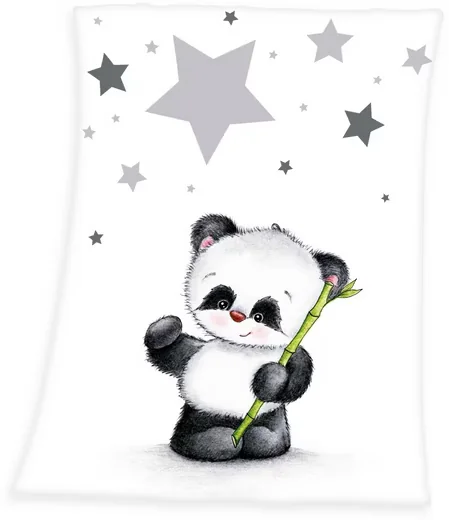 BABY BEST Babydecke Fynn Panda Herding Kuscheldecke für Kinder