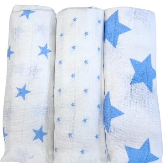 BABYMAJAWELT Mullwindeln 80x80 3er Pack Spucktücher Made in Europe
