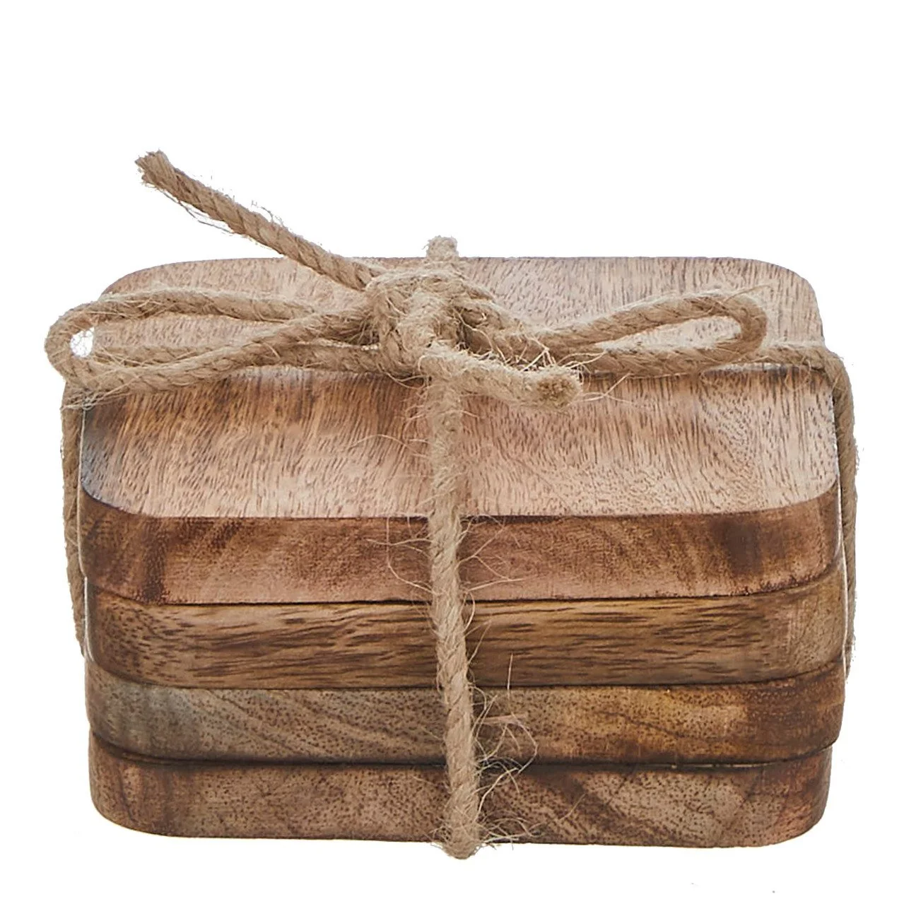 MICA DECORATIONS Dekoteller Duko Untersetzer Mangoholz 10 cm