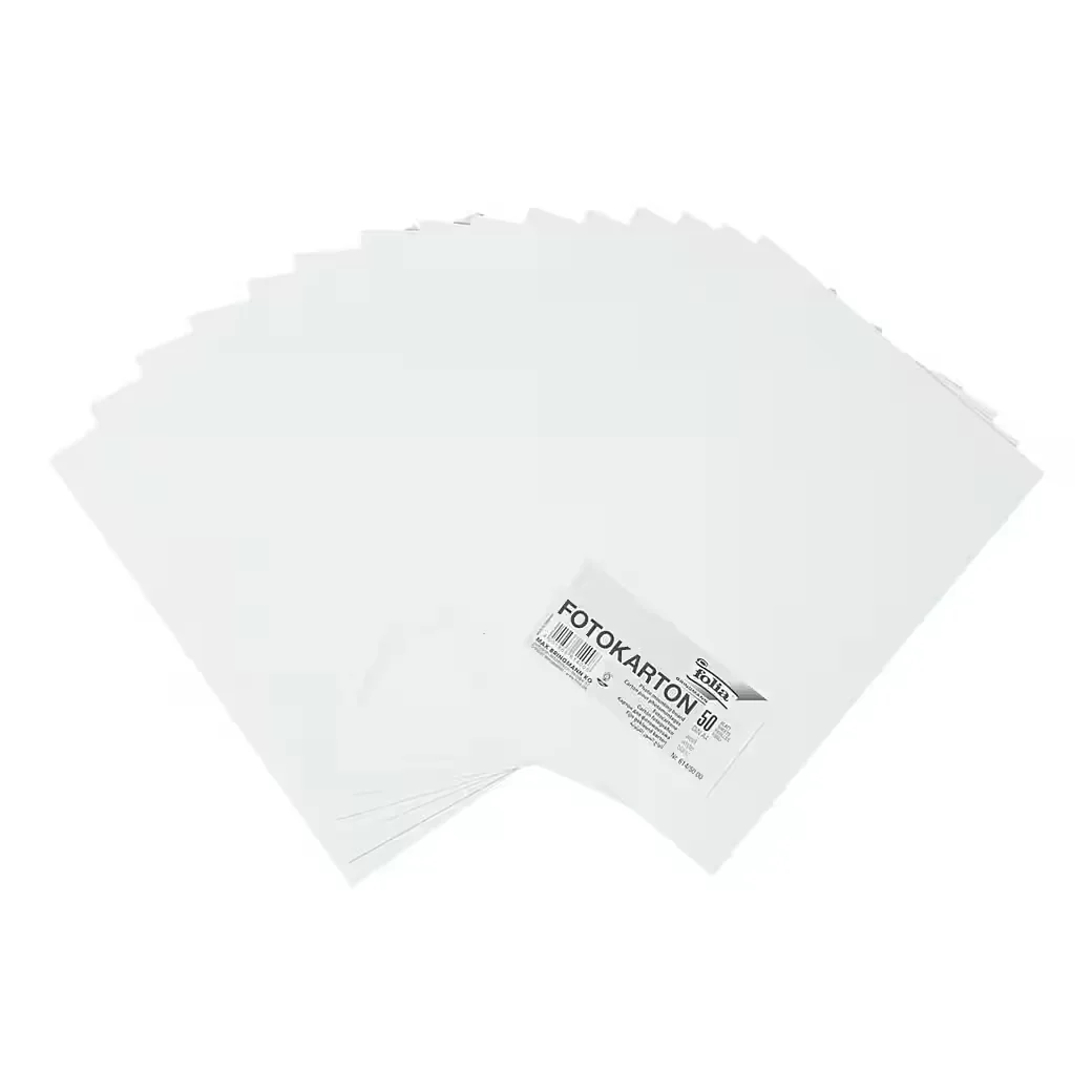FOLIA Bastelkartonpapier Fotokarton A4 300 g/m² 50 Blatt weiß