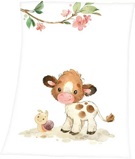 BABY BEST Babydecke Süsses Kälbchen von Herding weiche Kuscheldecke