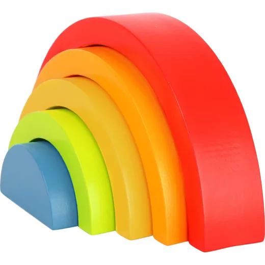LEGLER small foot 10585 Regenbogen Holzbausteine Stapelspielzeug Baby