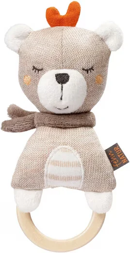 FEHN Greifling fehnNATUR Holz-Greifling Teddy mit Holzring Baby