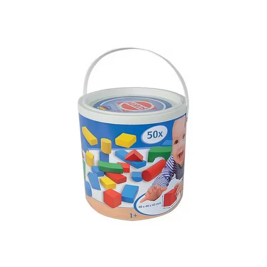 HEROS Holzbausteine Baby-Box 50 Spielbauklötze Set 100050401