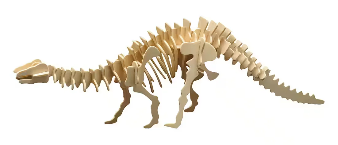 PEBARO 3D Puzzle Holzbausatz Brontosaurus Dinosaurier 42 Teile