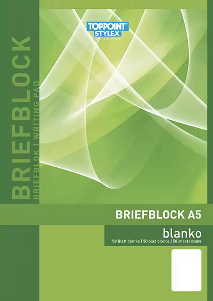 STYLEX SCHREIBWAREN Schreibblock DIN A5 blanco Geschäftspapier