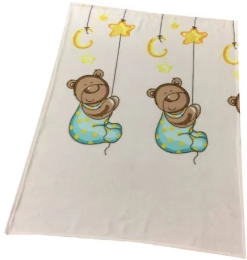 EXKLUSIV HEIMTEXTIL Baby Fleecedecke Kuscheldecke mit Bärenmotiv