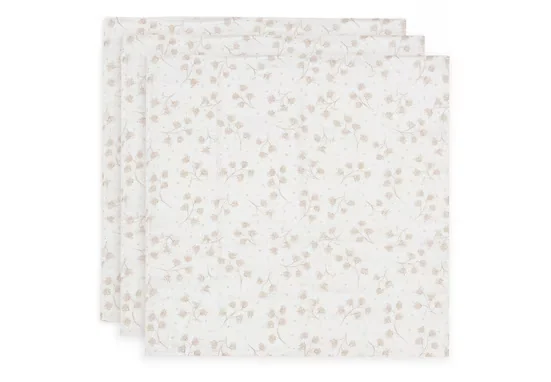 JOLLEIN Baby Spucktuch Hydrophil 70x70 cm Leafy Dreams 3er Pack