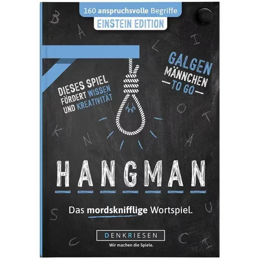 DENKRIESEN HANGMAN EINSTEIN EDITION Galgenmännchen TO GO Reisespiel