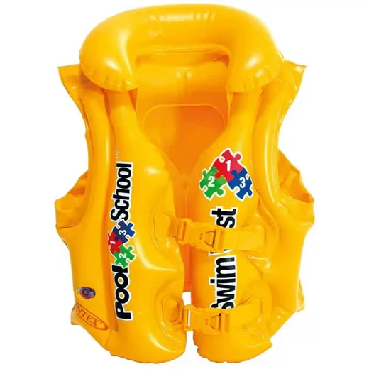 SPORT-KNIGHT Kinder Schwimmweste aufblasbar mit Kopfstütze