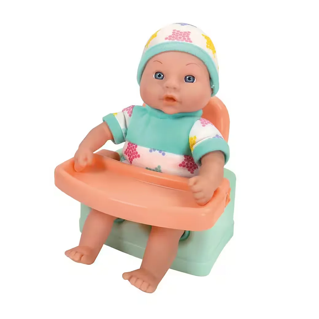 BESTTOY Babypuppe Luisa mit Fütterstuhl 20 cm Puppenset