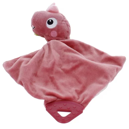 BESTTOY Schmusetuch Dinosaurier pink Babypuppe Kuscheltuch Baby