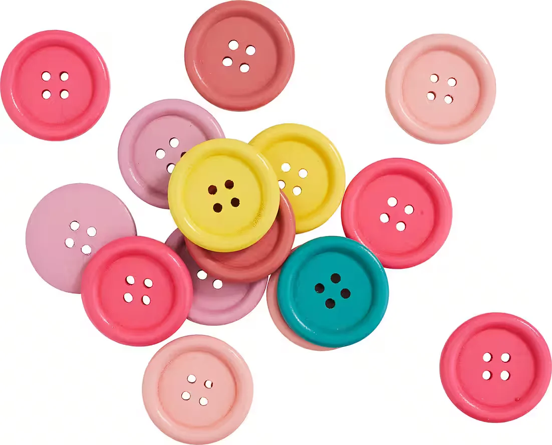 VBS Holzknöpfe Pastellmix Set für Basteln und Nähen