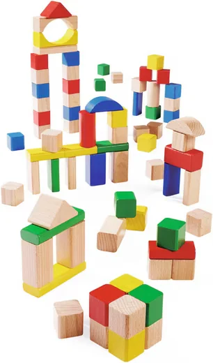 EICHHORN Holzbausteine bunt natur FSC zertifiziert Made in Germany