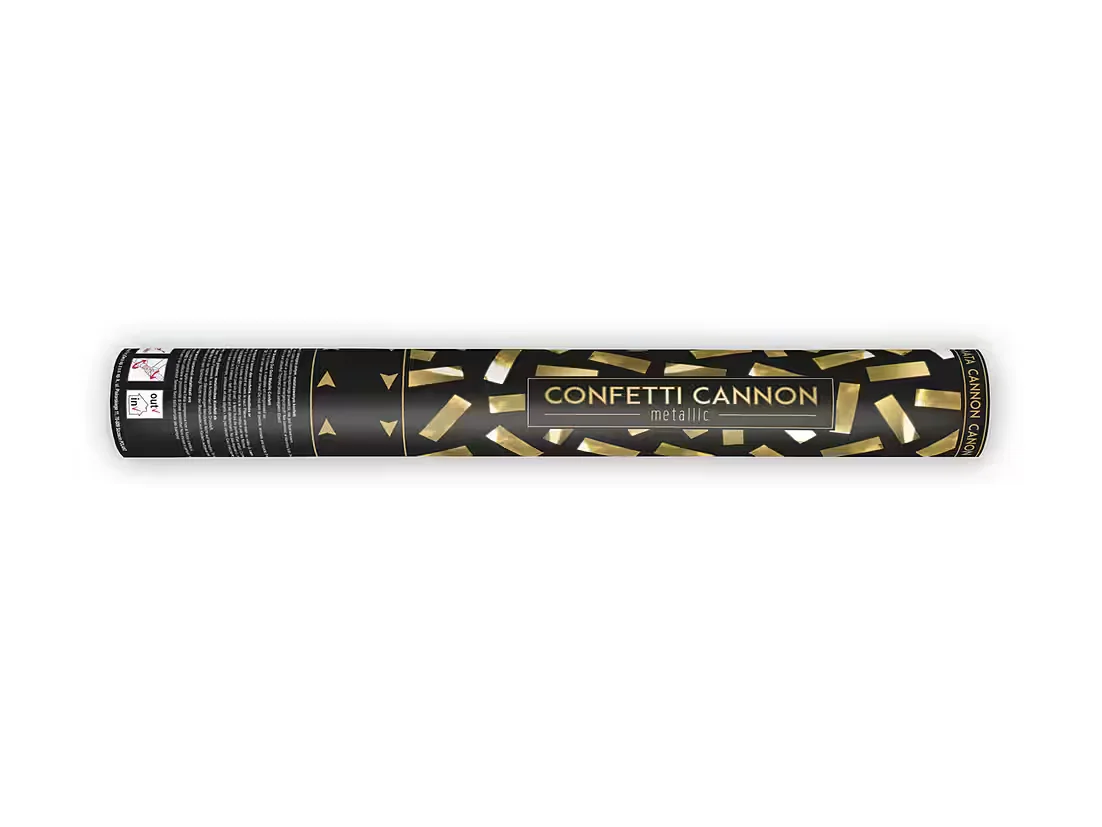 PARTYDECO Konfetti Konfettishooter Gold 40 cm Partydeko