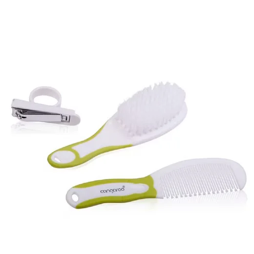 MONI Baby Haarbürsten Set Bürste Kamm Nagelknipser abgerundet B1879