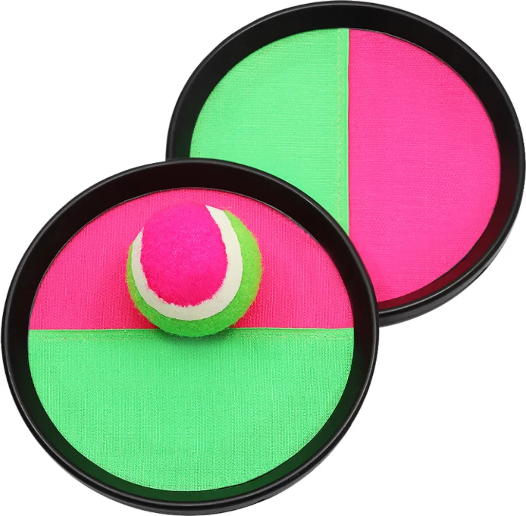 Klettballspiel Set mit 2 Fangscheiben und Ball Outdoor Fangspiel