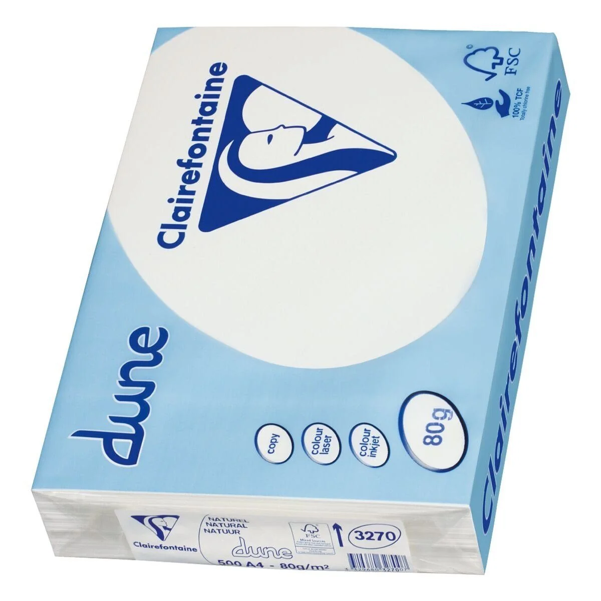 CLAIREFONTAINE Druckerpapier dune DIN A4 80 g/m2 creme 500 Blatt