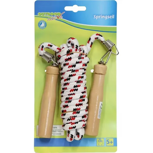 VEDES Outdoor active Springseil mit Holzgriffen 280 cm