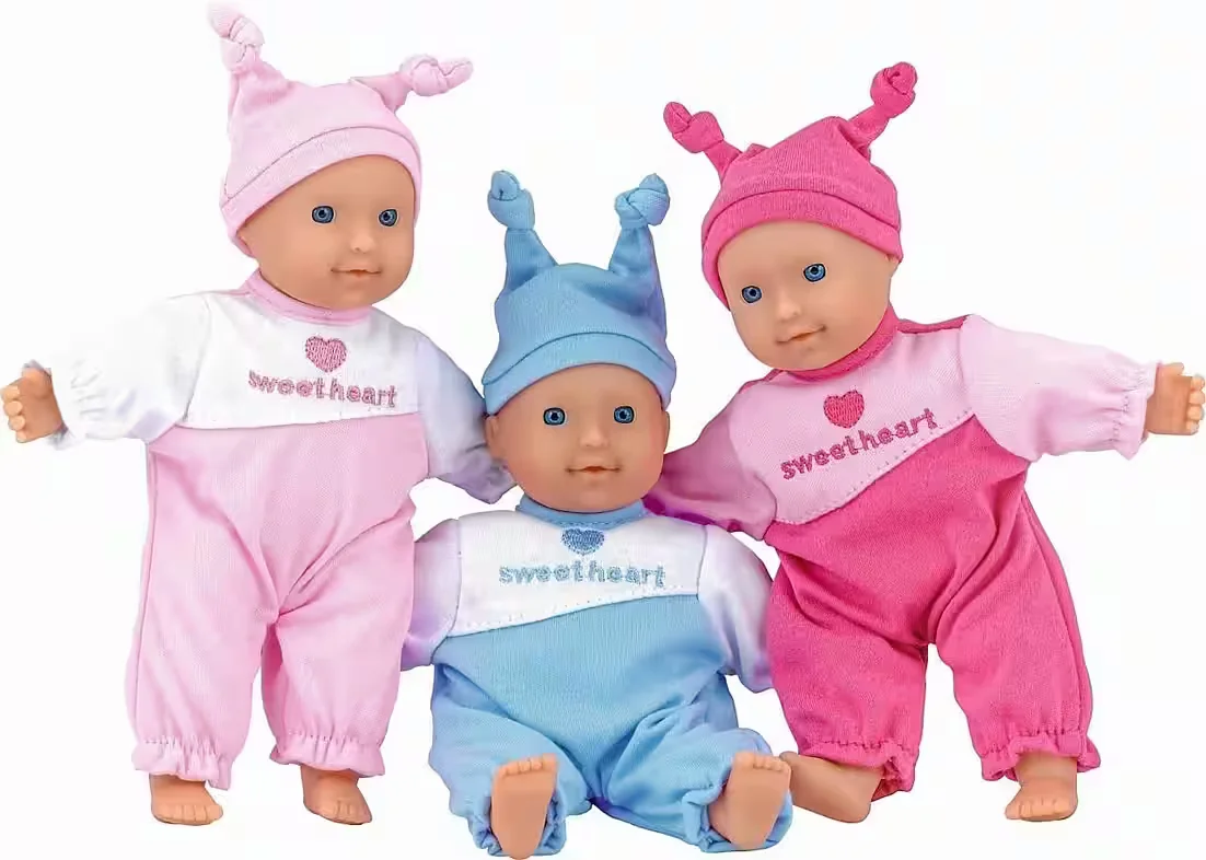 IDEE+SPIEL DOLLSWORLD Little Loves Babypüppchen 21 cm Weichkörper